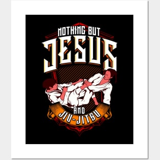 Cute Nothing But Jesus And Jiu Jitsu BJJ Jiu-Jitsu Posters and Art